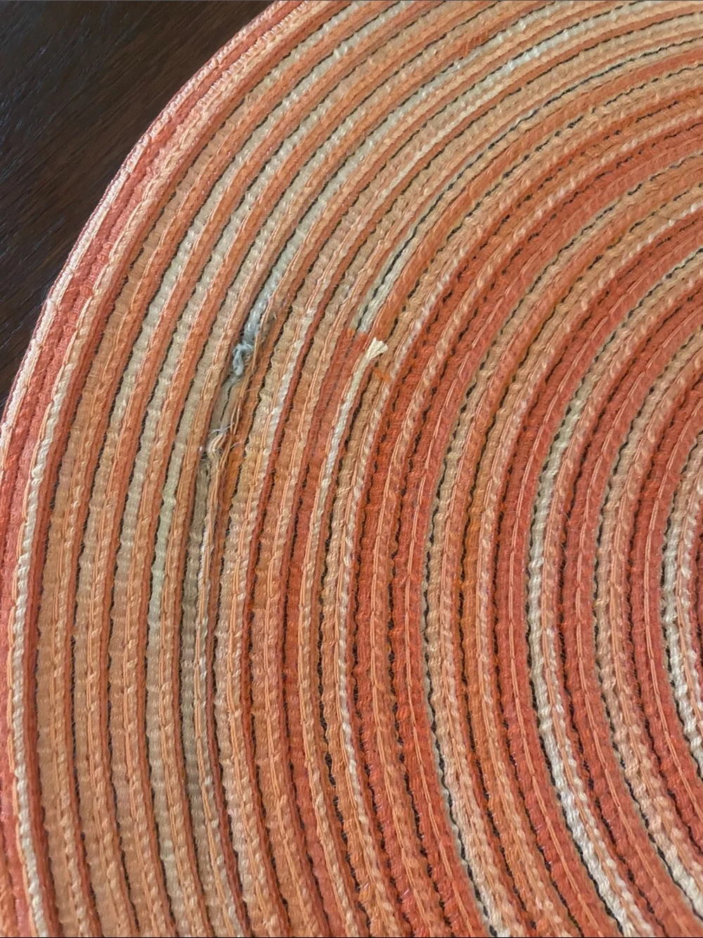 Orange Round Placemats Set - Home Dining fall decor set of 4